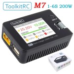 ToolkitRC M7 200W 10A DC Balance Charger Discharger 6S Lipo Battery Voltage Servo Checker ESC Receiver Signal Tester PWM Output